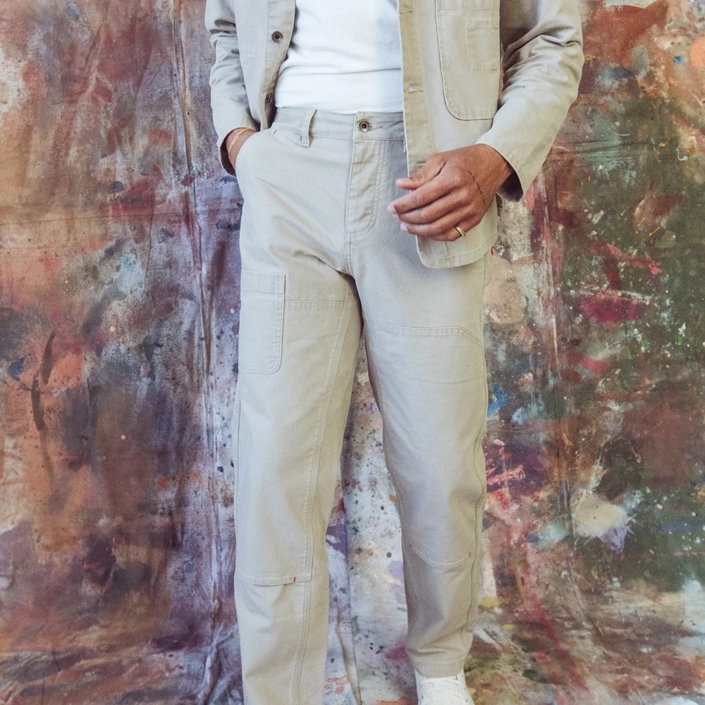 Imperfects Courier Pant in Craft Canvas